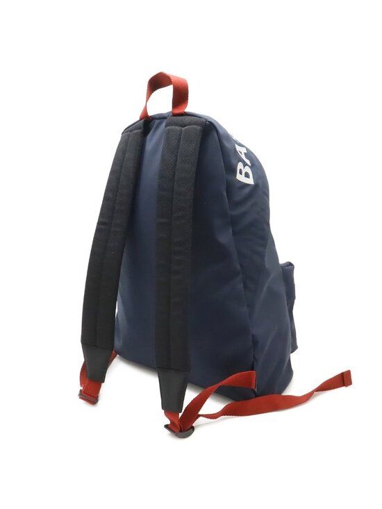 Balenciaga Wheel Backpack Logo Embroidery Nylon Canvas Navy main image 7